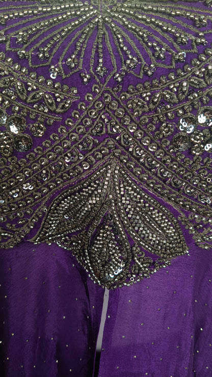 Purple Colour Plazo Set(LE-WPZS_1531)