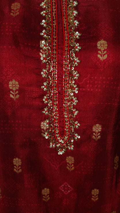 Maroon Colour Kurti Set(LC-WKIS_3635)