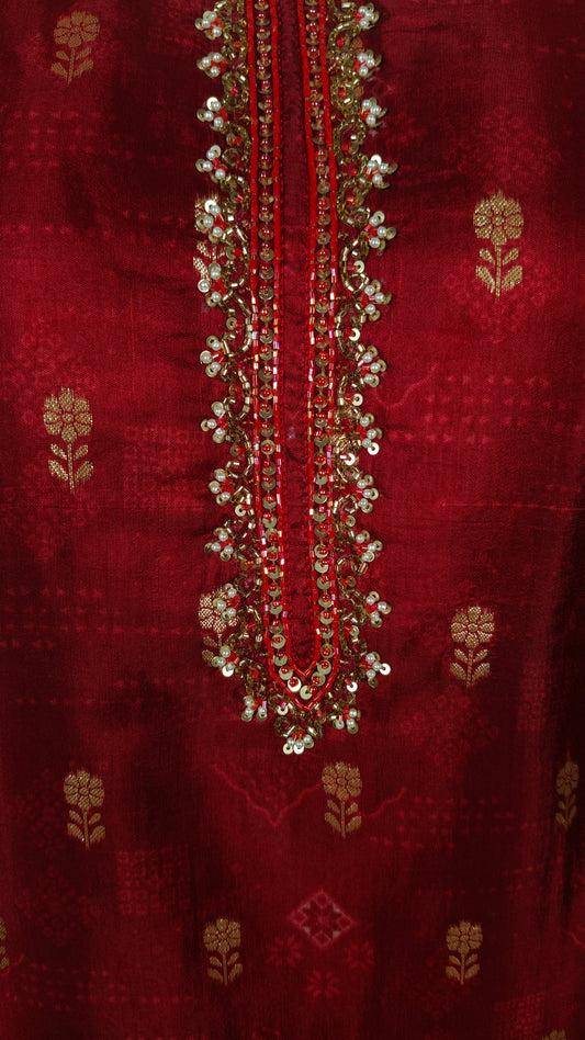 Maroon Colour Kurti Set(LC-WKIS_3635)