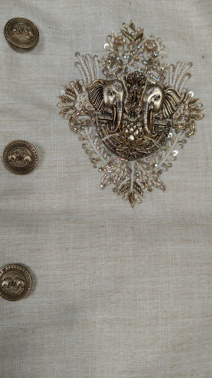 Natural Colour Jacket Kurta Set(BE-BBUS_16555)