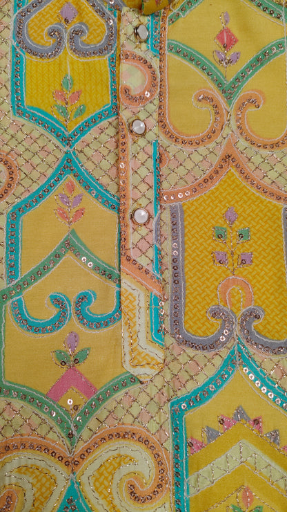 Yellow Colour Kurta Set(BE-BKUS_342)