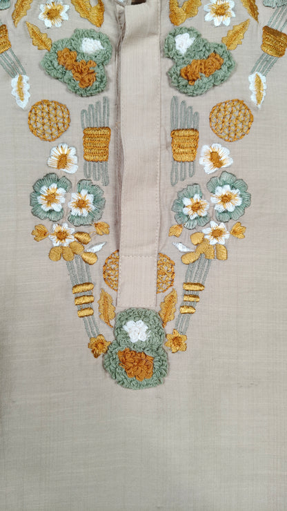 Fawn Colour Kurta Set(BE-BKUS_19896)