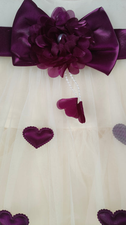 Cream Colour Party Frock(GE-GFRP_224)