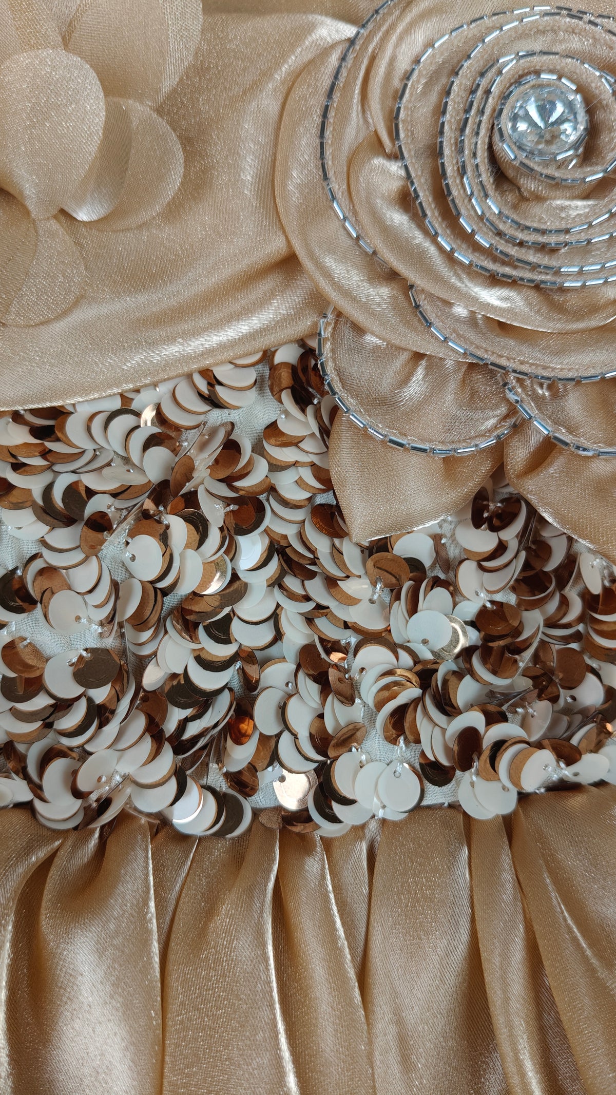 Champange Colour Party Frock(GE-GPZS_379)