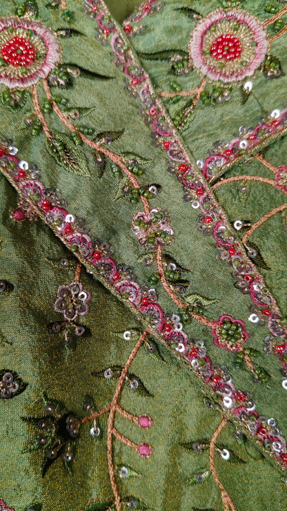 Olive Green Colour Plazo Set(GE-GPZS_1519)
