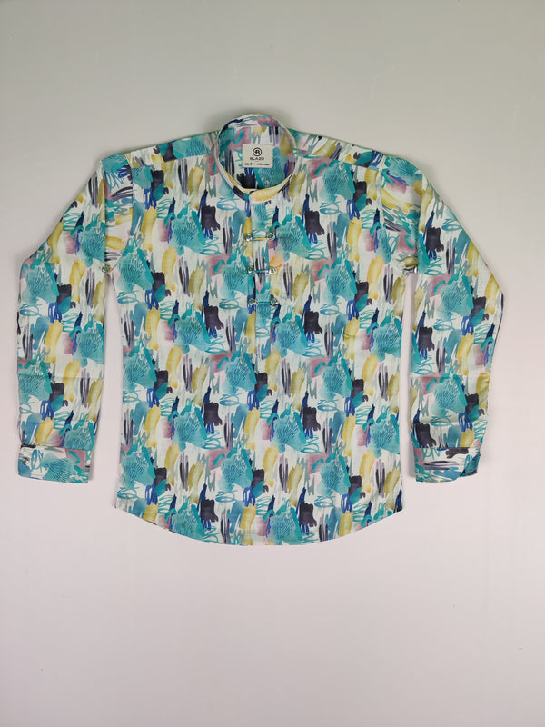 Aqua Colour Kurta Shirt (BC-02_40291)