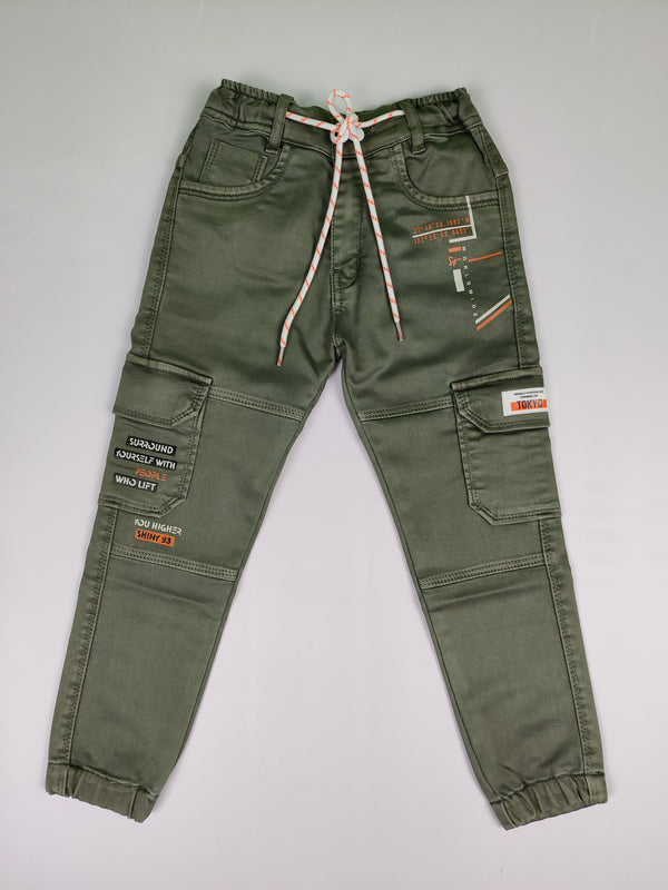 Olive Green Colour Cargo Pant  (BC-05_186)