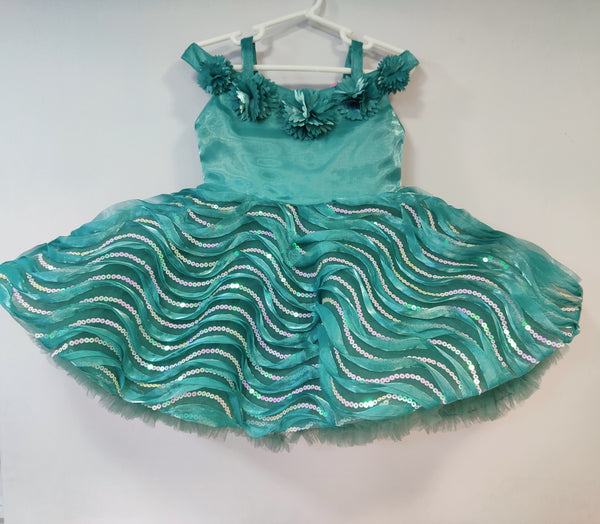 Green Colour Party Frock(GE-GFRP_2391)