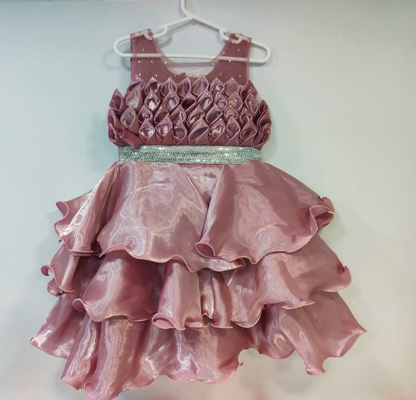 Onion Pink Colour Party Frock(GE-GFRP_3468)