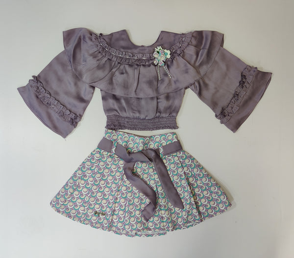 Lavender Colour Skirt Top(GC-GSKT_778)