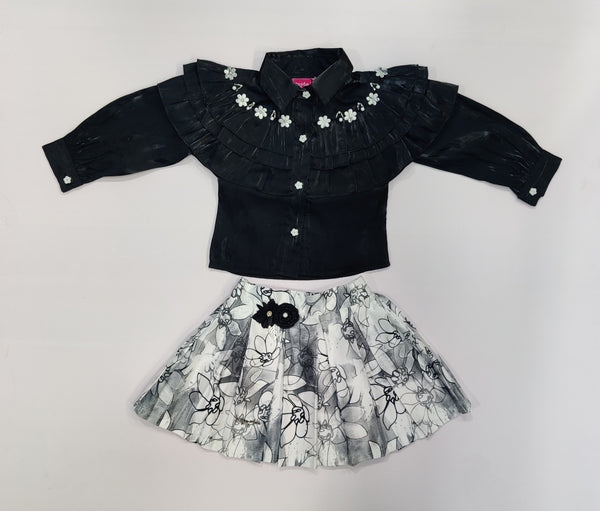 Black Colour Skirt Top(GC-GSKT_830)