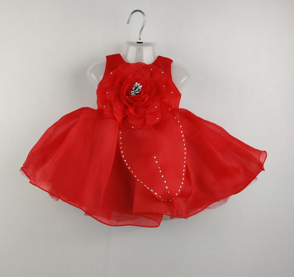 Red Colour Party Frock(GE-GFRP_2829)