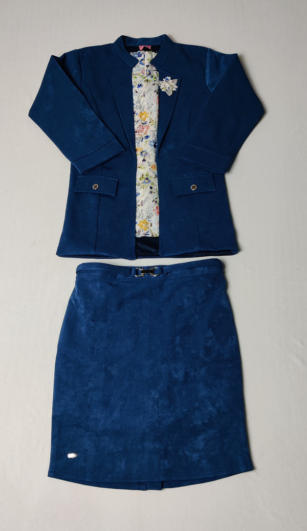 Blue Colour Western Skirt Blouse (GC-GWSD_5577)