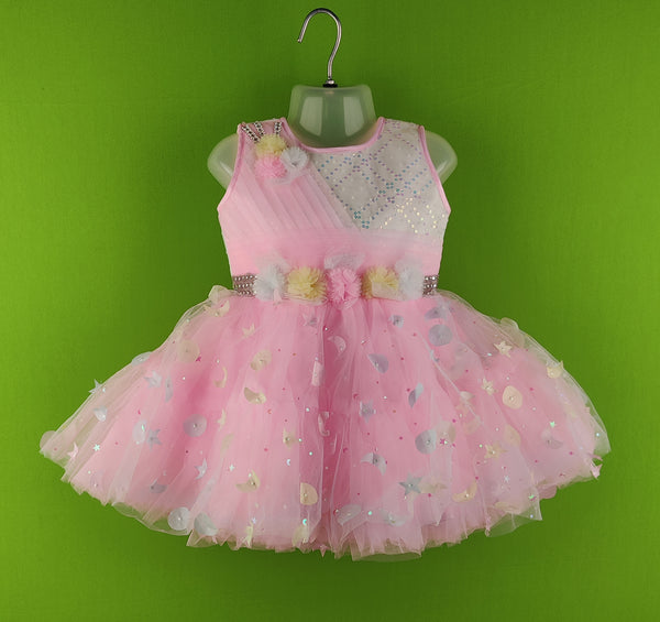 Pink Colour Party Frock(GE-GFRP_2385)