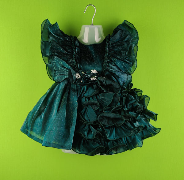 Green Colour Party Frock(GE-GFRP_201)
