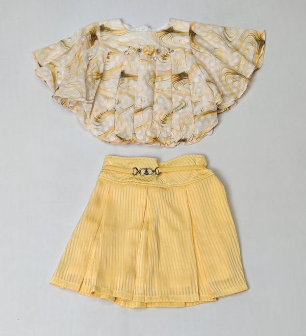 Gold Colour Skirt Blouse(GC-GSKT_1817)