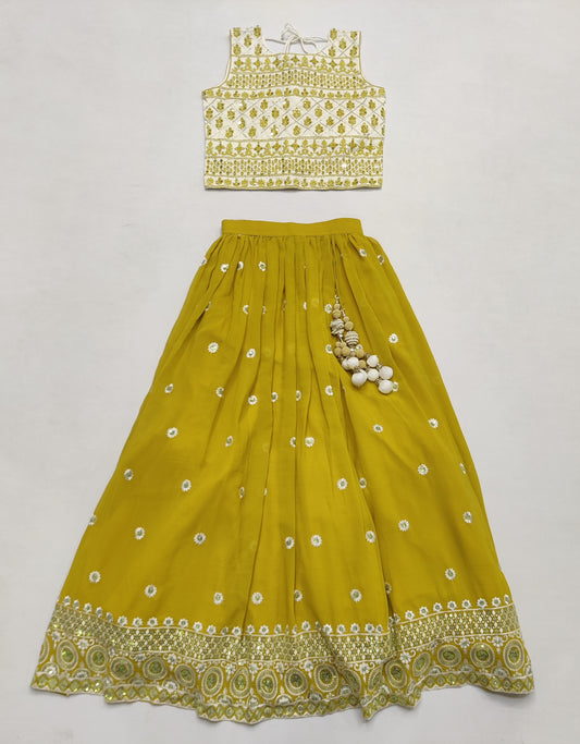 Mustard Colour Ghaghra Choli(GE-GGHC_5015)
