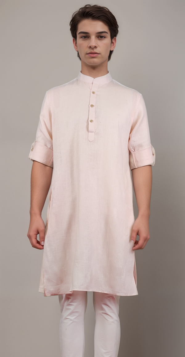 Peach Colour Kurta With Bottom(ME-MKUS_GURU 35)