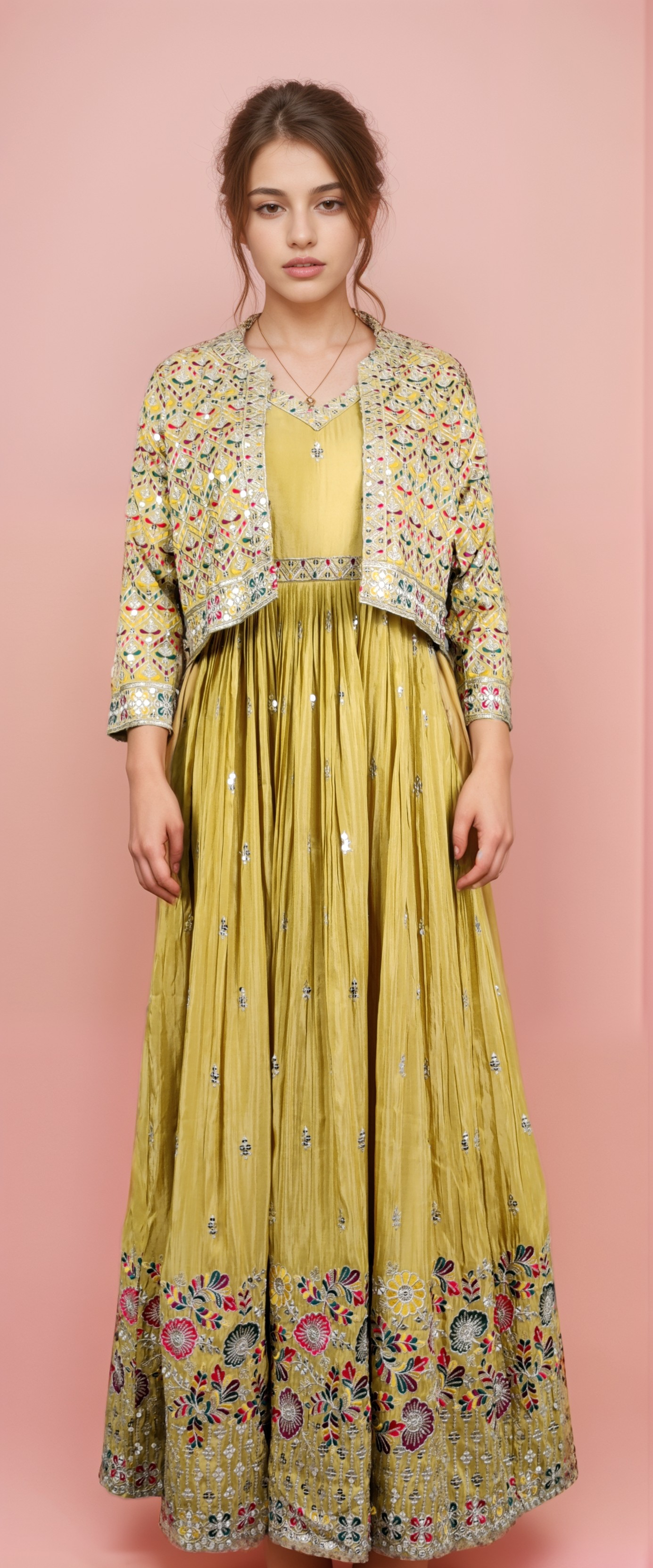 Mustard Colour Gown(LE-WGWN_2306)