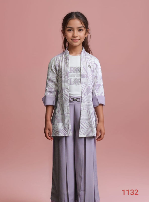 Lavender Colour Western Plazo Set(GC-GWSD_1132)