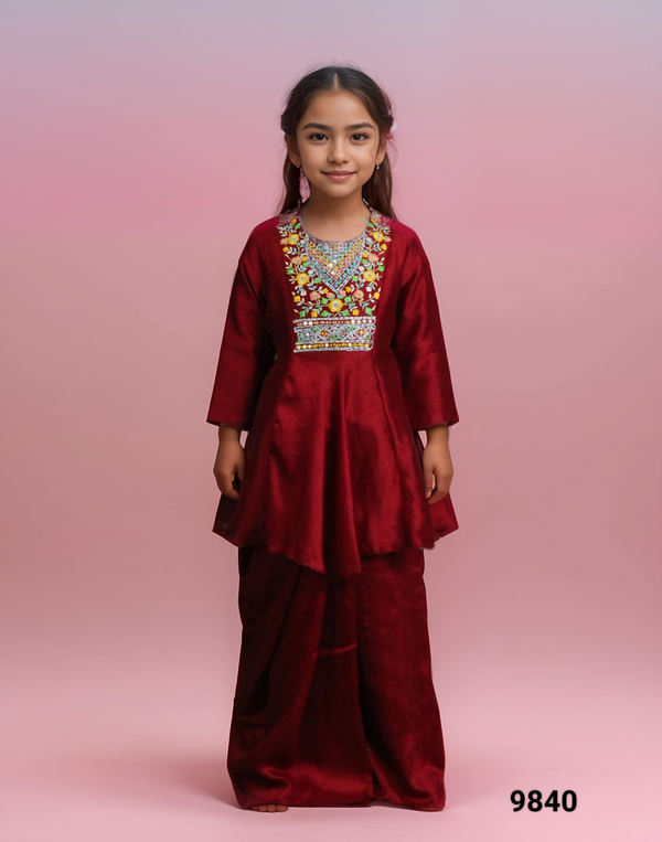 Maroon Colour Ghaghra Choli(GE-GGHC_9840)