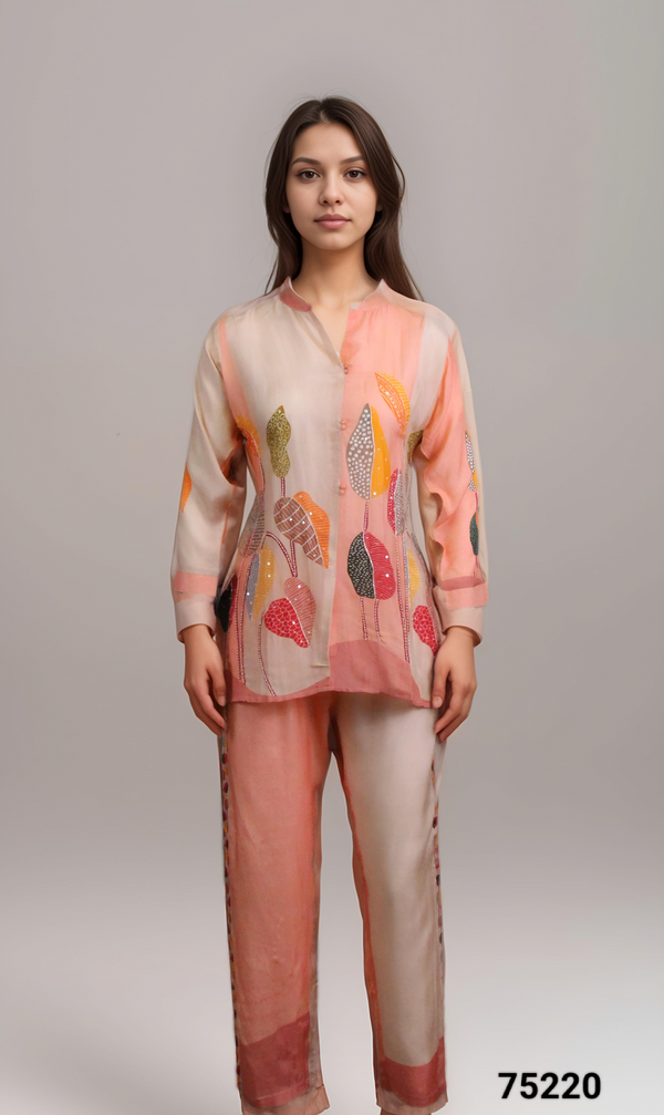 Peach Colour Top Set(LC-WTOS_75220)