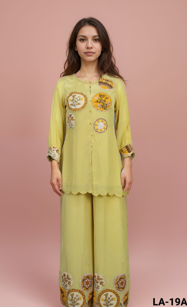 Yellow Colour Co-Ord Set(LC-WCOS_LA-19A)