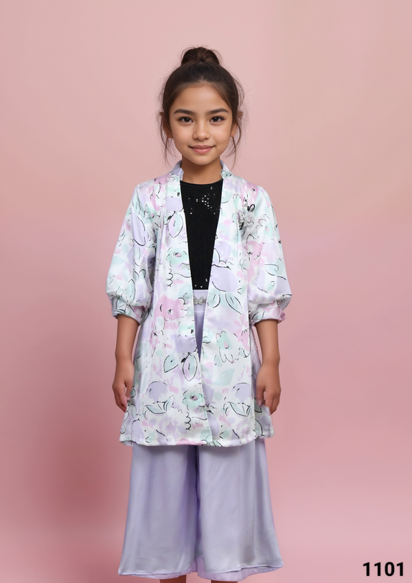 Lavender Colour Western Plazo Set(GC-GWSD_1101)