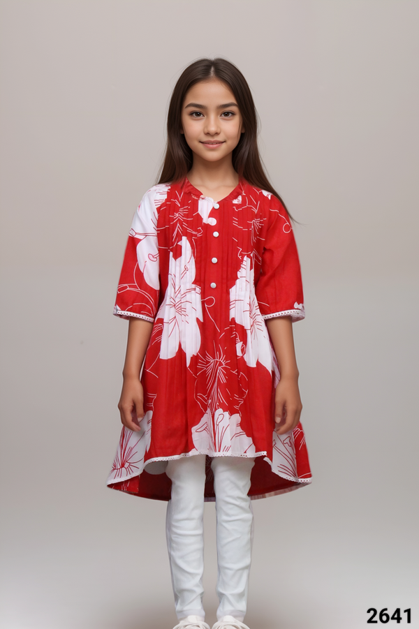 Red Colour Kurti Set(GC-GKUS_2641)