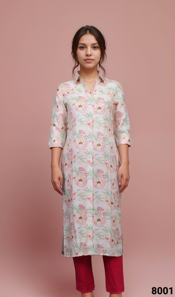 Pink Colour Kurti(LC-WKIC_8001)