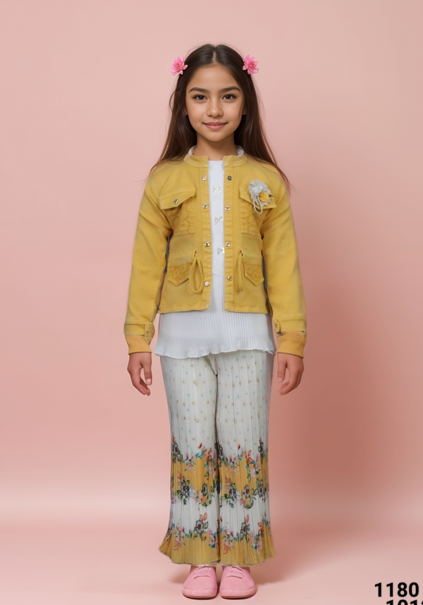 Mustard Colour Western Plazo Set(GC-GWSD_1180)