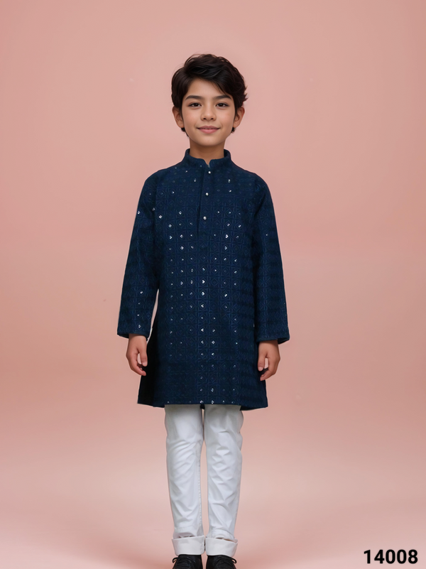 Peacock Blue Colour Kurta Set(BE-BKUS_14008)