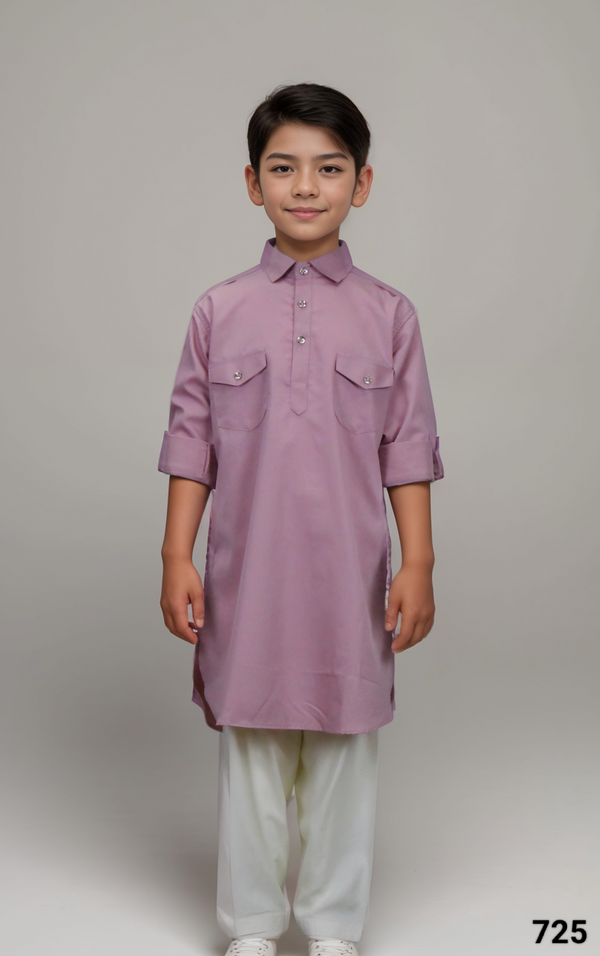 Onion Pink Colour Pathani Kurta Set(BE-BPTH_725)