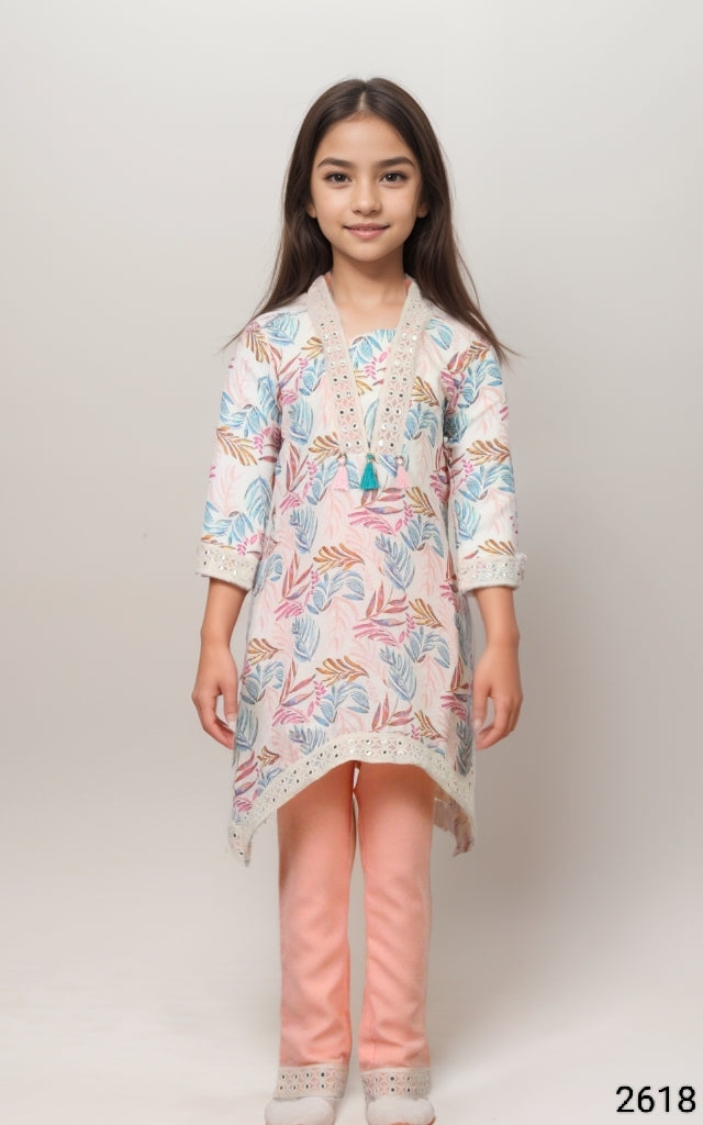 Peach Colour Chudidar(GE-GCHU_2618)