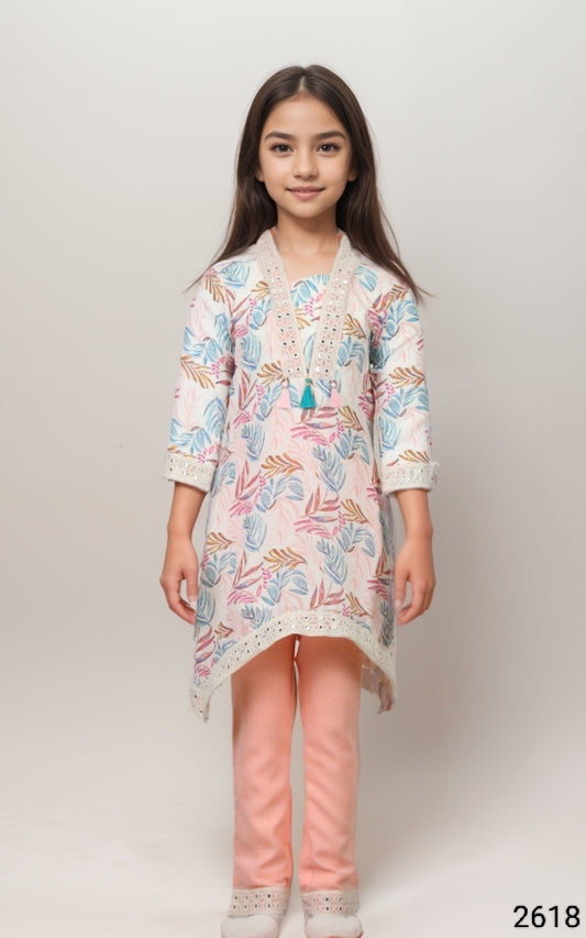 Peach Colour Chudidar(GE-GCHU_2618)