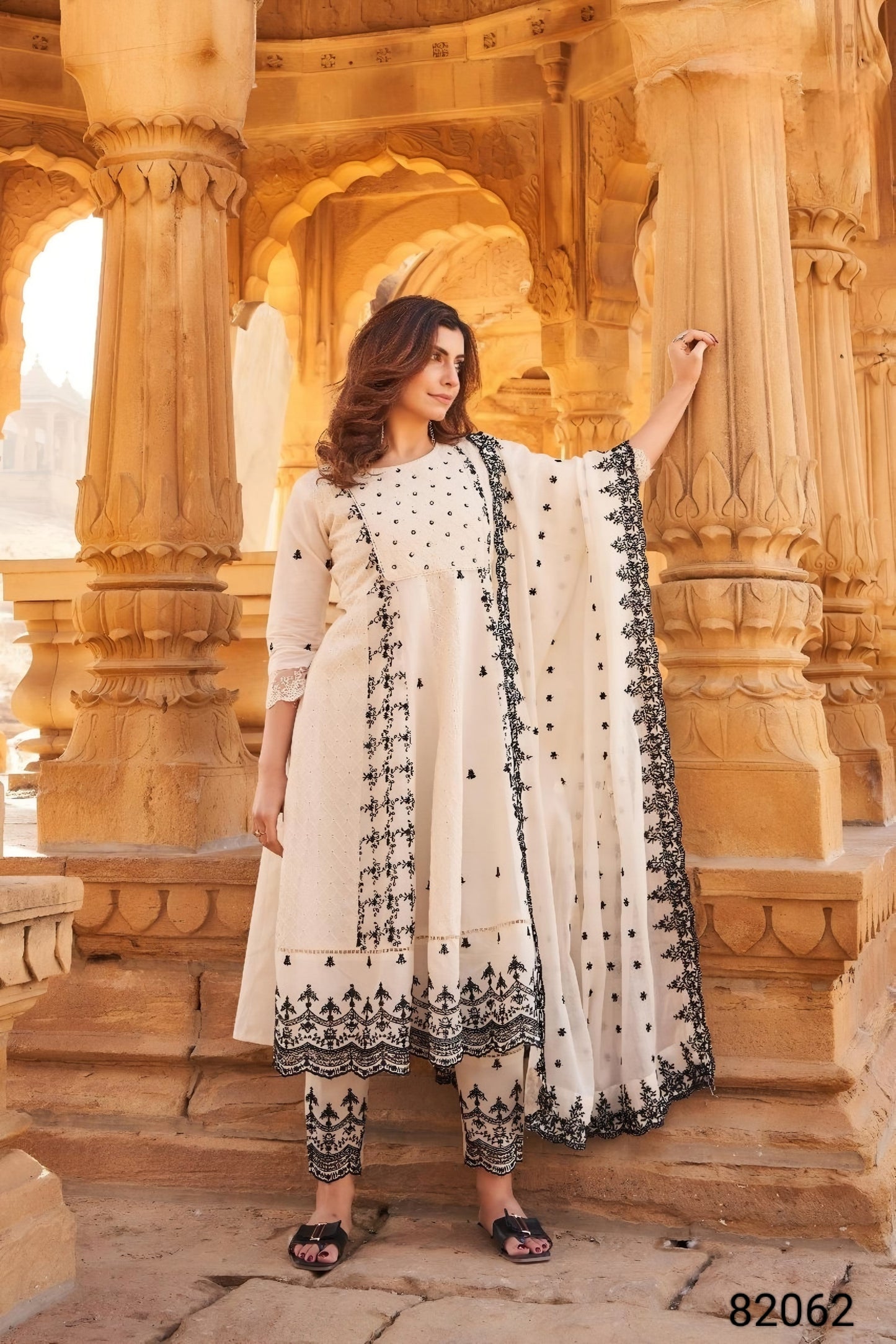 Cream Colour Pant Set(LE-WPNS_82062)