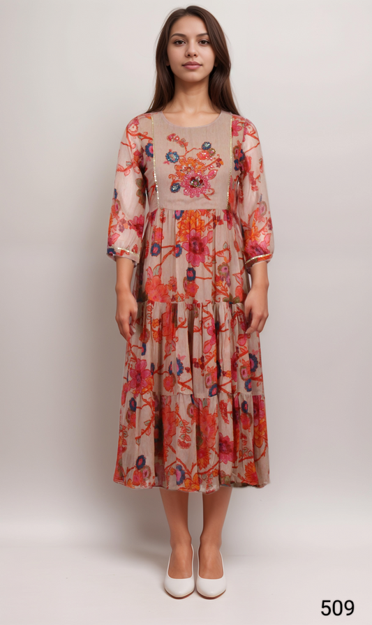 Beige Colour  Casual Kurti(LC-WKIC_509)