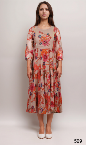 Beige Colour  Casual Kurti(LC-WKIC_509)