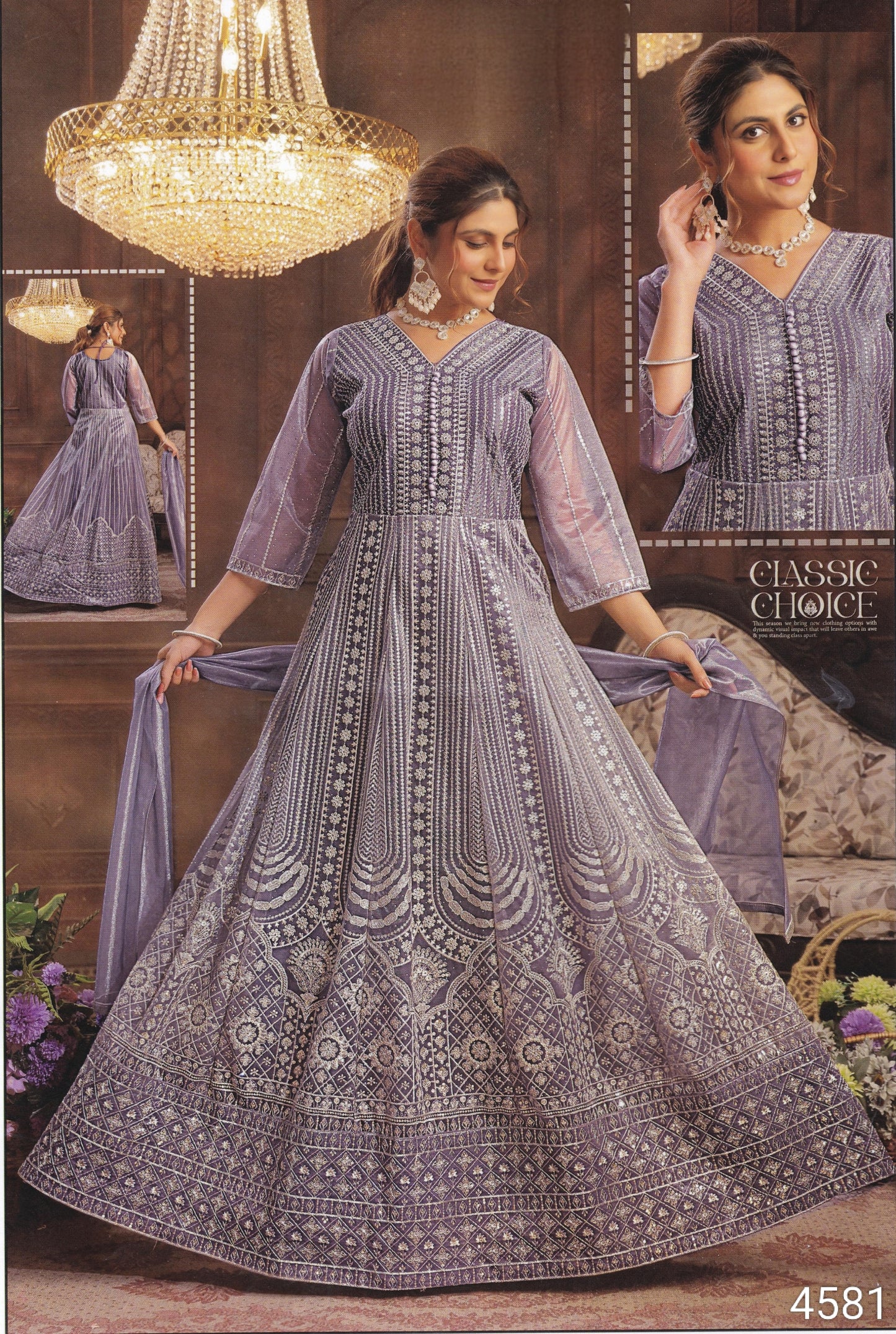 Lavender Colour Long Anarkali(LE-WANK_4581)