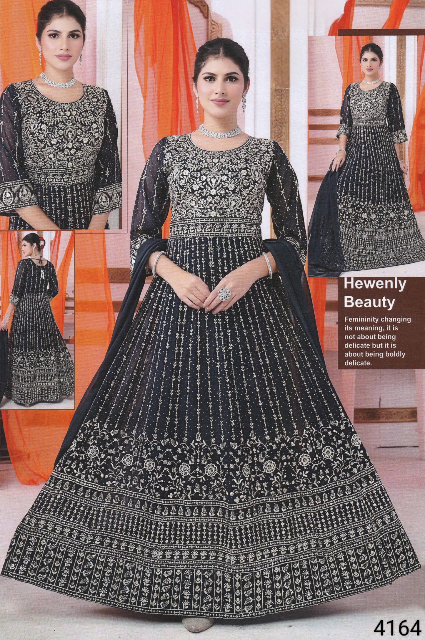 Blue Colour Long Anarkali(LE-WANK_4164)