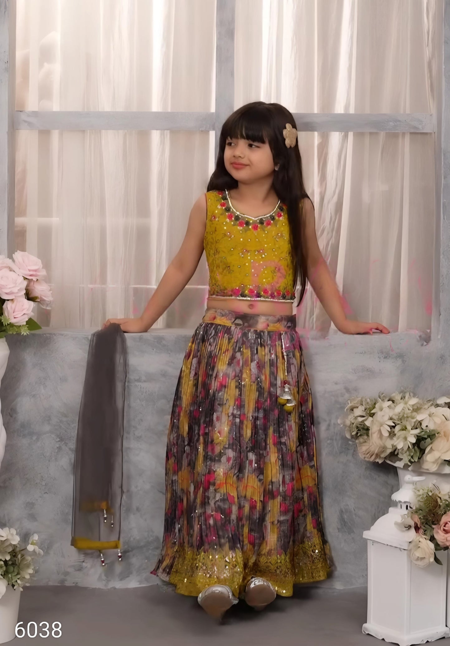 Yellow Colour Ghaghra Choli(GE-GGHC_6038)