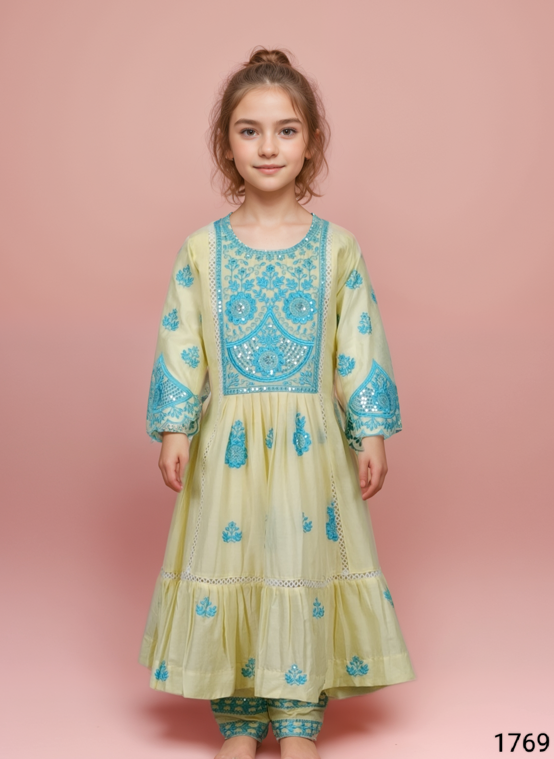Yellow Colour Plazo Set(GE-GPZS_1769)