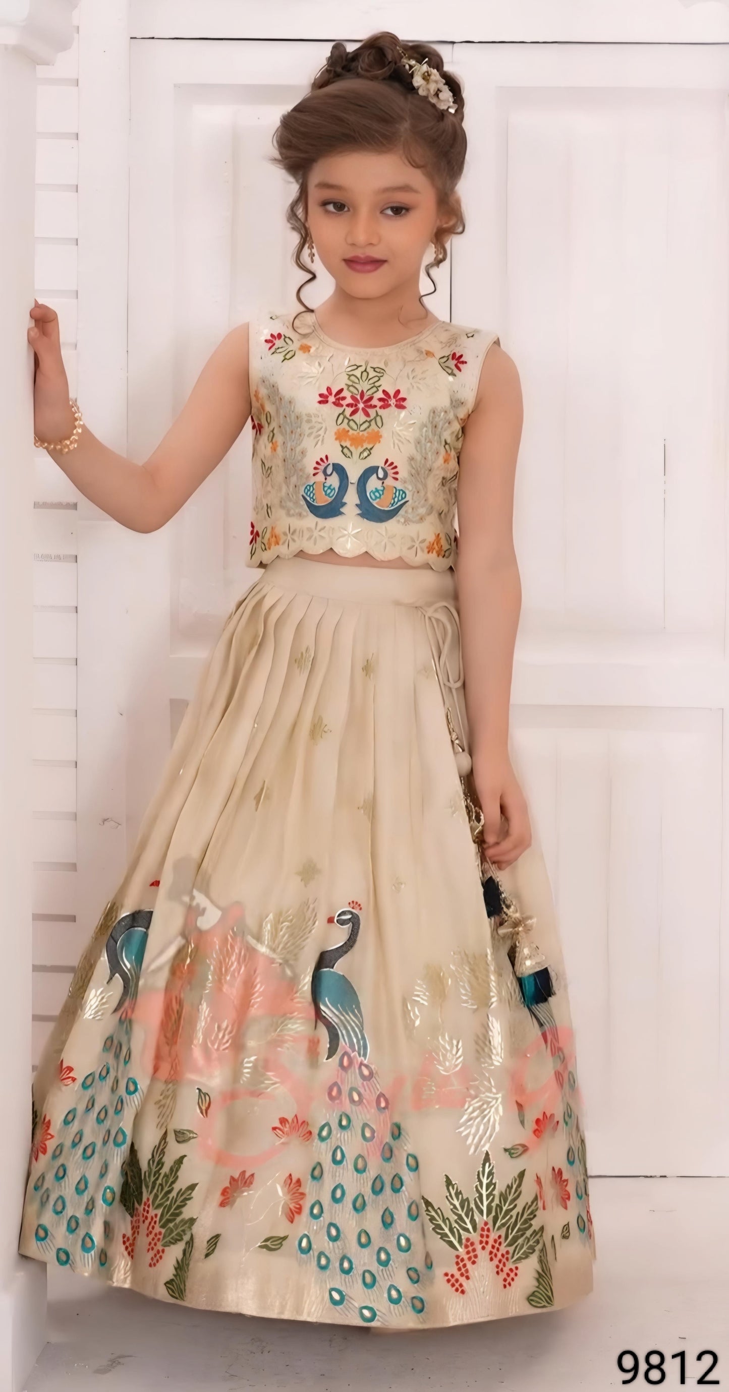 Peacock Blue Colour Ghaghra Choli(GE-GGHC_9812)