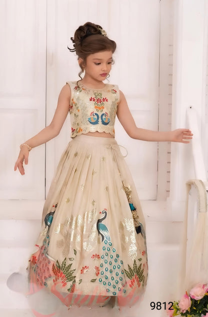 Peacock Blue Colour Ghaghra Choli(GE-GGHC_9812)