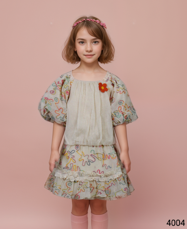 Fawn Colour Skirt Blouse(GC-GSKT_4004)