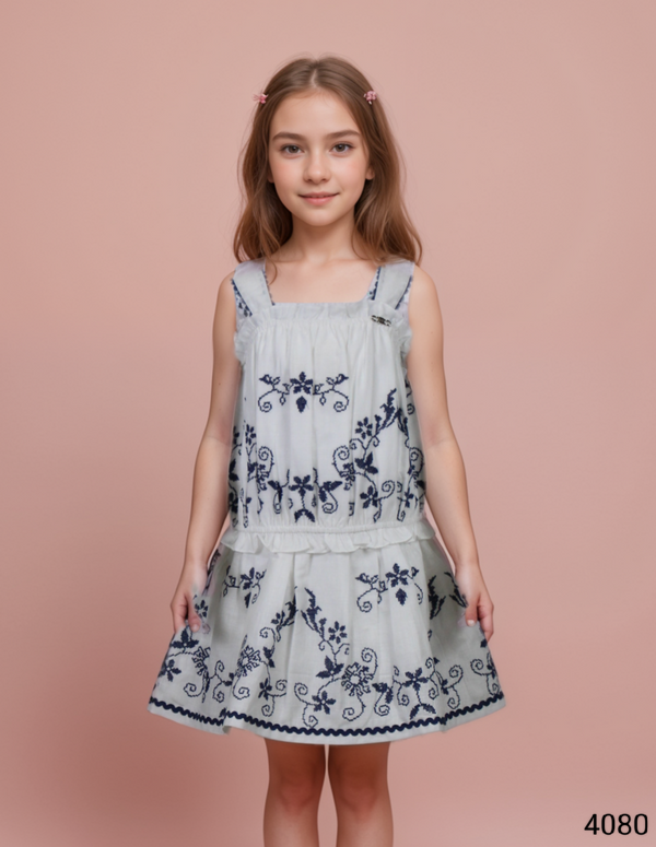 White Colour Skirt Blouse(GE-GSKT_4080)