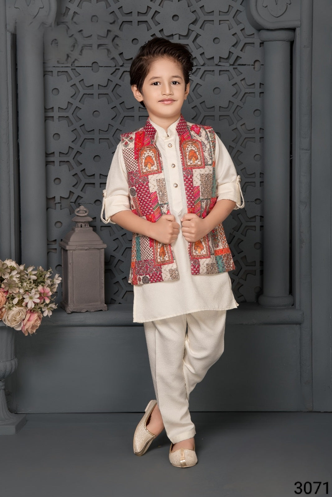 Cream Colour Bundi Set(BE-BBUS_3071)