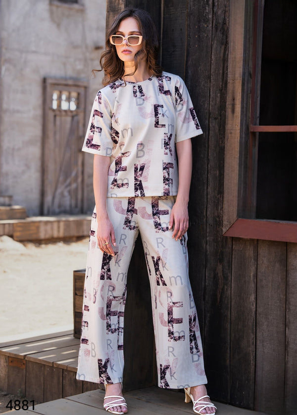 Cream Colour Nightwear(LC-WNWR_4881)