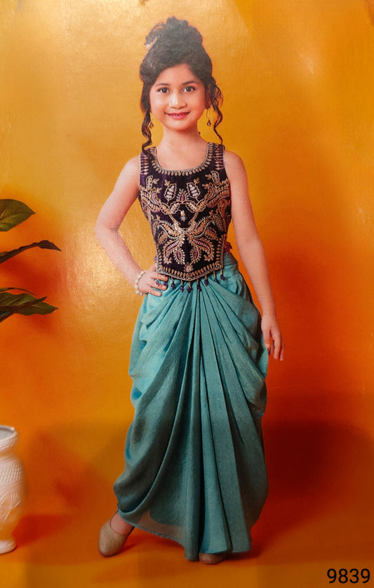 Blue Colour Chudidar(GE-GCHU_9839)