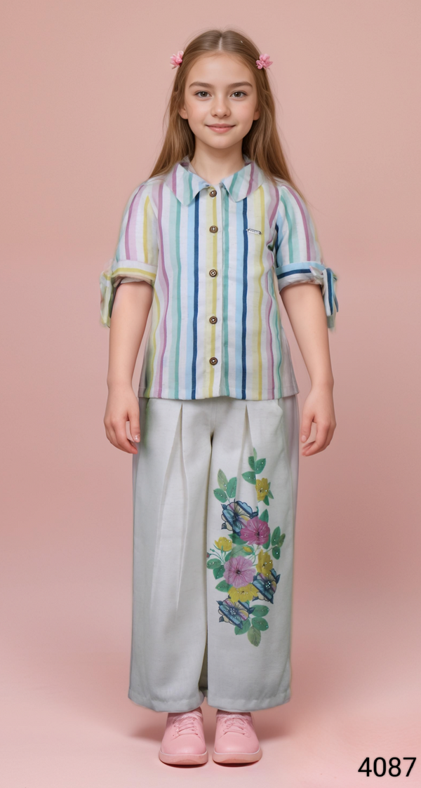 Cream Colour Western Plazo Set(GC-GWSD_4087)